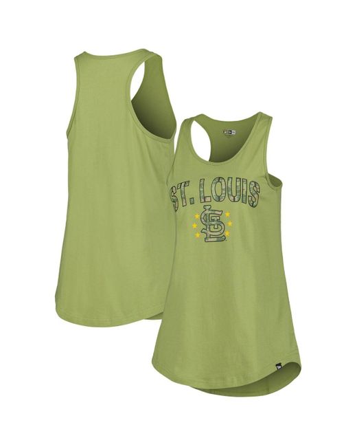KTZ Green St. Louis Cardinals Armed Forces Day Tank Top