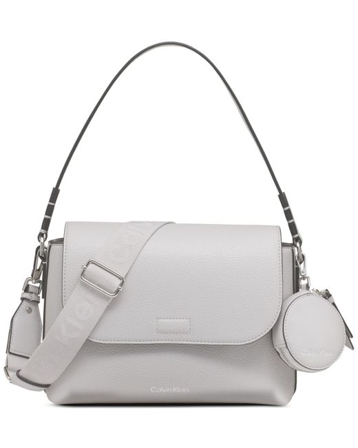Calvin Klein Gray Millie Small Convertible Shoulder Bag