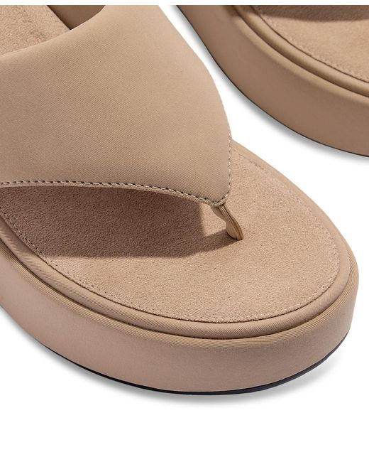 Fitflop Brown Flatforms Wedge Toe-post Sandals