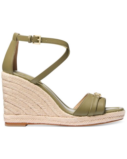 Michael Kors Metallic Michael Mandy Wedge Sandals