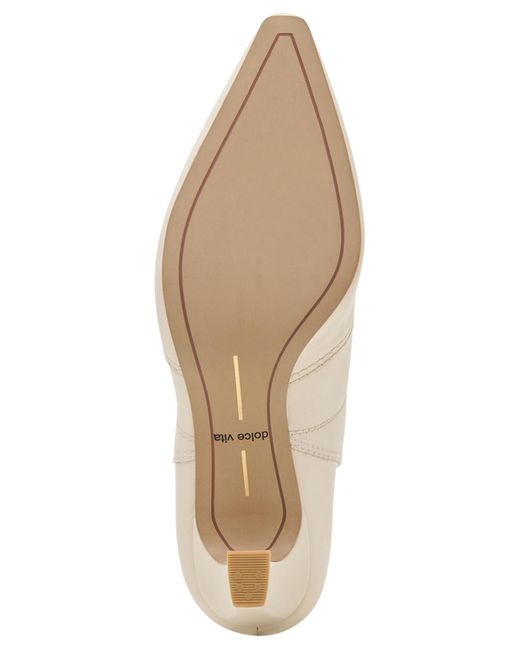 Dolce Vita Natural Tavla Stitched Pointed-toe Western Boots