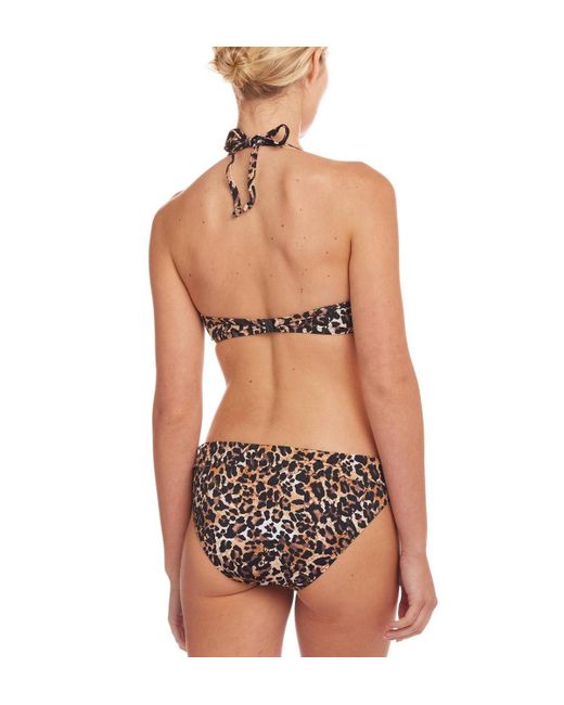 Lascana Brown Cheetah Print Underwire Bikini Swimsuit Top Bra Sizing