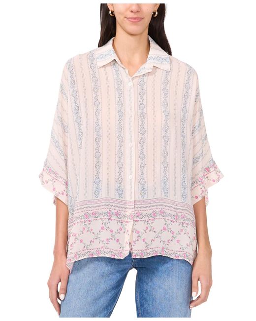 Parker Blue The River Button-front Dolman-sleeve Top