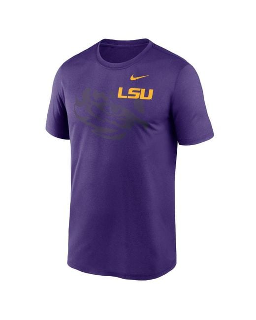 Nike Purple Lsu Tigers Campus Shadow Legend Performance T-shirt for men