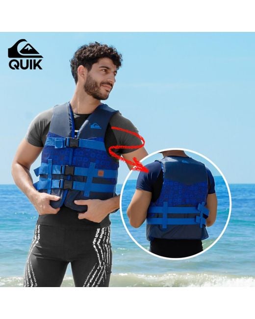 Quiksilver Blue Uscg Approved Life Vest for men
