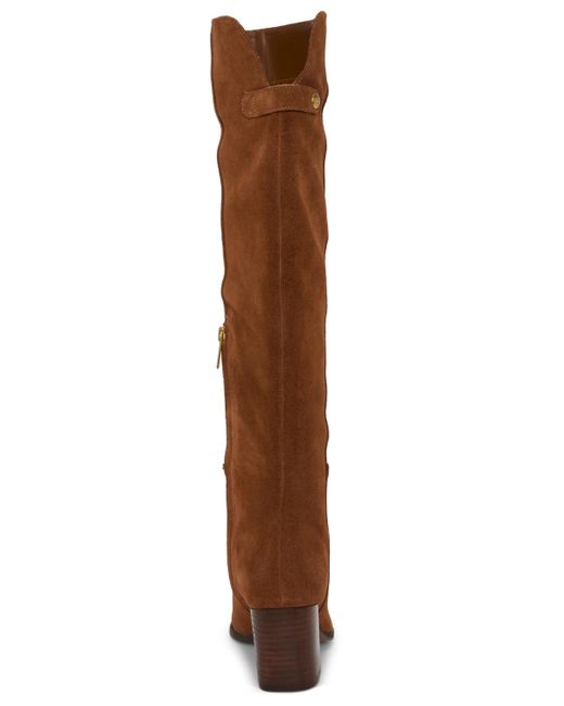 Vince Camuto Brown Lilibet Block Heel Knee-high Boots