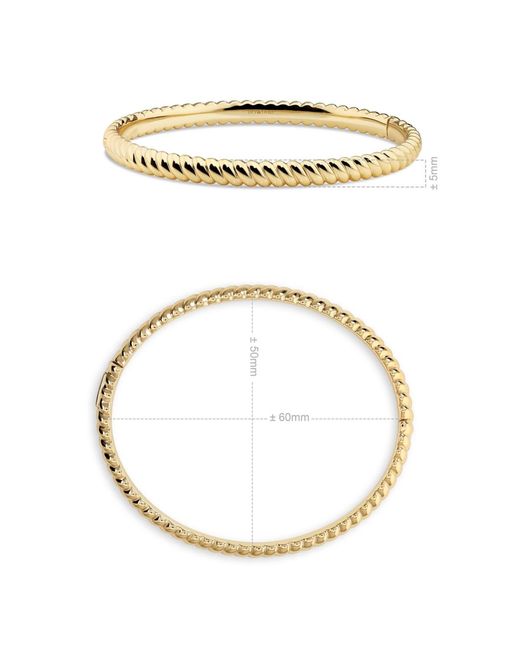 DEVATA Metallic Twisted Rope Bangle Bracelet
