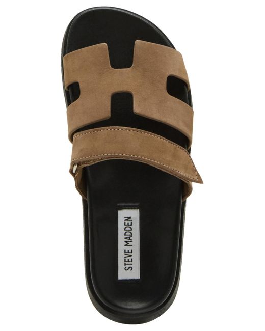 Steve Madden Brown Mayven Footbed Slide Sandals