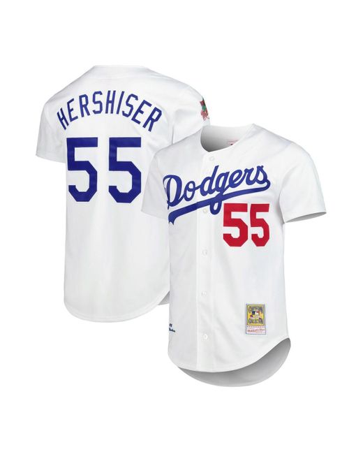 Mitchell & Ness Orel Hershiser White Los Angeles Dodgers Cooperstown Collection Authentic Jersey