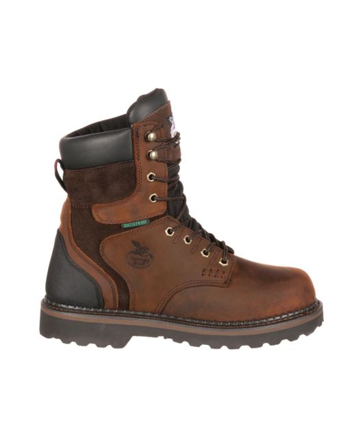Georgia Boot Brown Brookville Waterproof Work Boot for men
