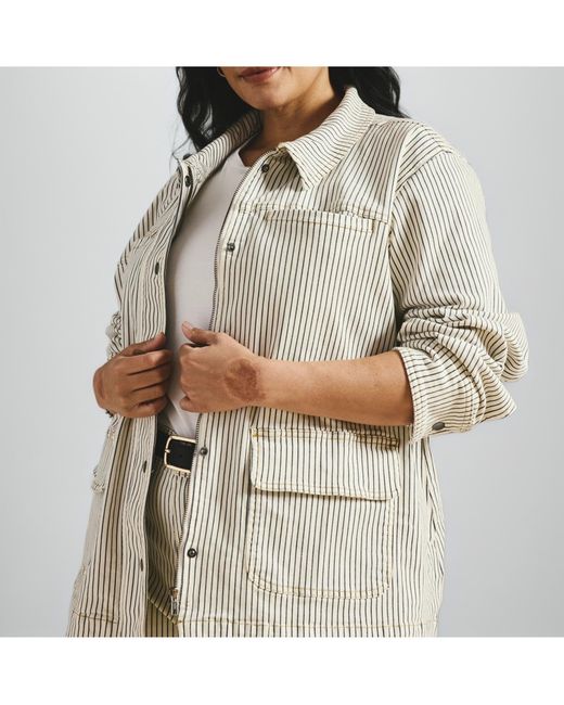 UNIVERSAL STANDARD Natural Plus Size Denim Utility Jacket