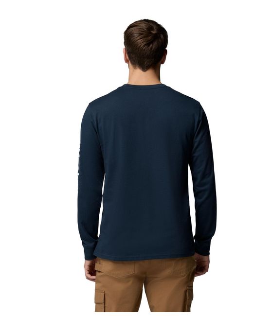 Columbia Blue Fundamental Graphic Long-sleeve T-shirt for men
