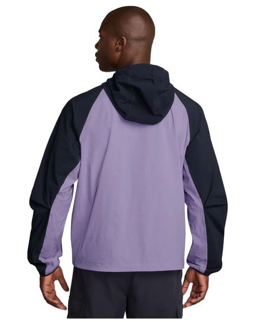 Nike Blue Tech Woven Hooded Jacket for men