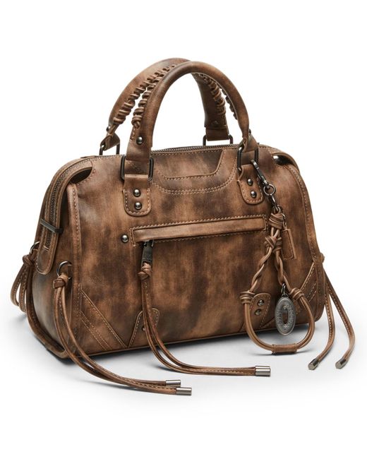 Steve Madden Brown briggs City Zipper Satchel Bag