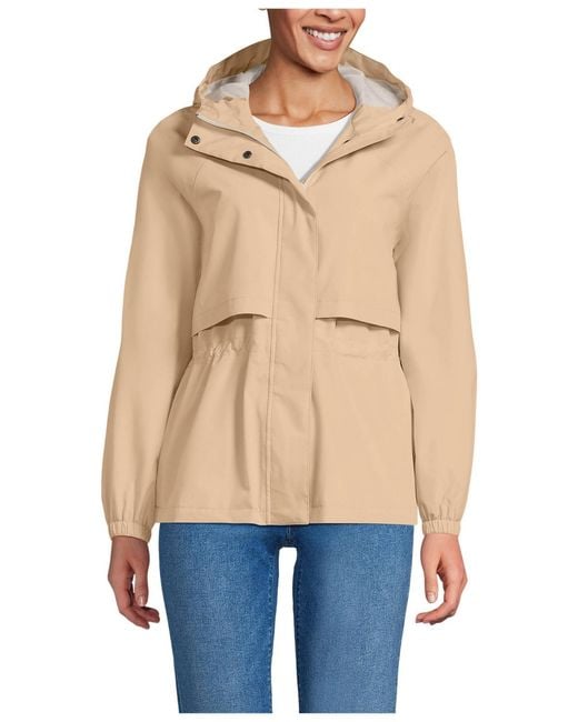 Lands' End Blue Squall Packable Rain Jacket