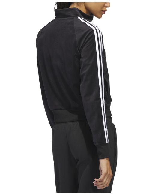 Adidas Black Y2k Velour Glam Jacket