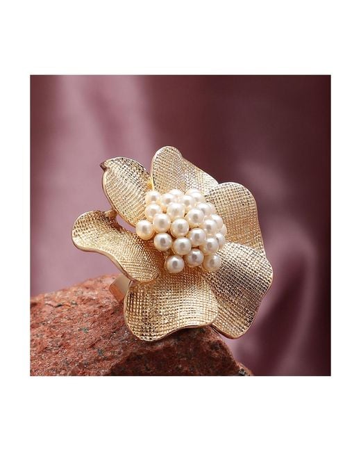 SOH Metallic Flora Statement Ring