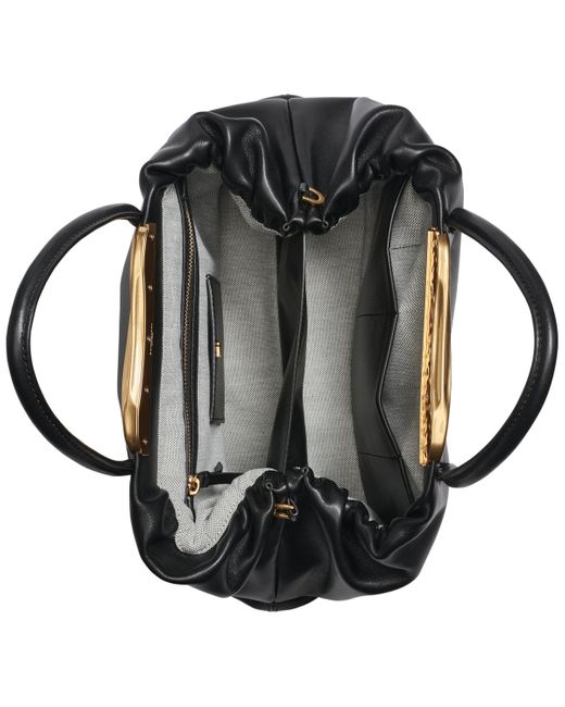 Donna Karan Black Poplin Satchel Bag