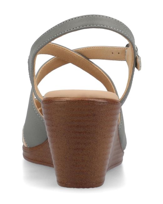 Journee Collection Metallic Kedzie2 Strappy Wedge Sandals
