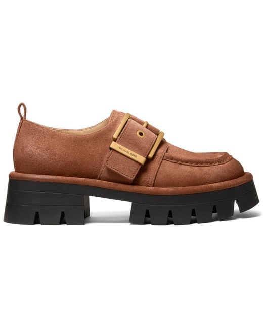Michael Kors Brown Michael Colby Round Toe Loafers