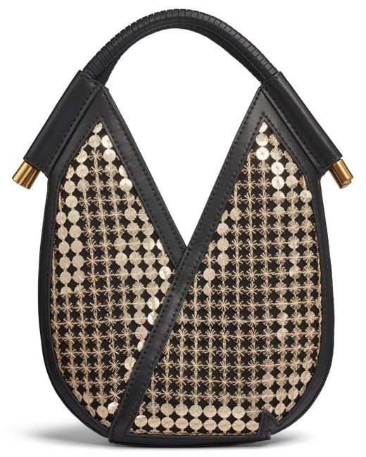 Donna Karan Black Baldwin Sequin Micro Crossbody Bag
