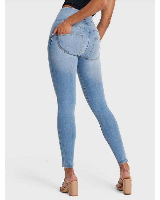 Freddy Blue Wr.up Snug Distressed High Rise Jeans