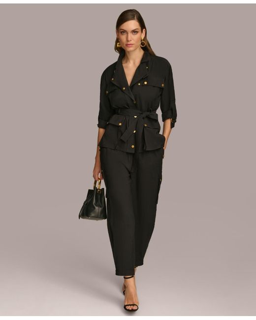 Donna Karan Natural Belted Utility Jacket