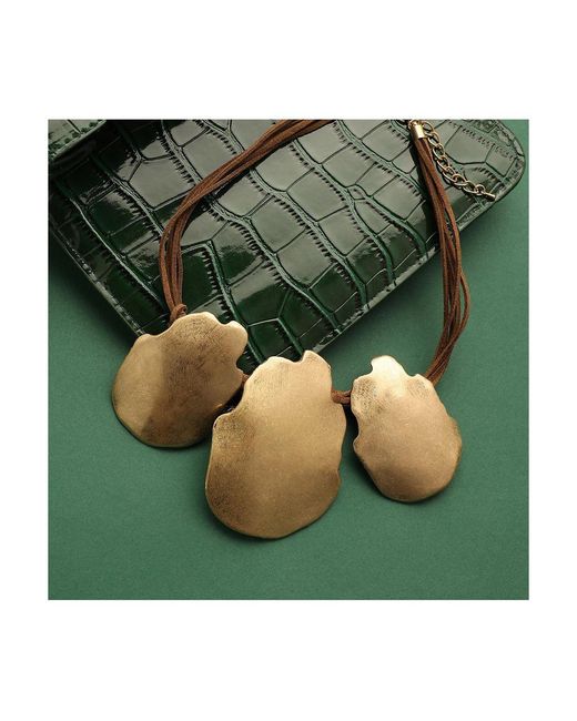 SOH Metallic Cascade Statement Necklace