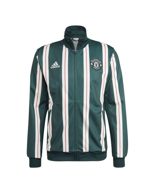 Adidas Blue Manchester United Lifestyle Full-zip Track Top for men
