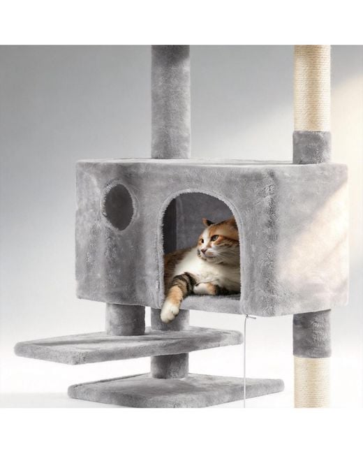 Aronkl White Multi-level Cat Tree Tower