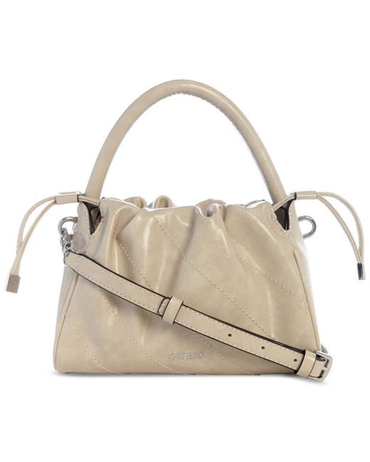 Guess Natural Amys Drawstring Crossbody
