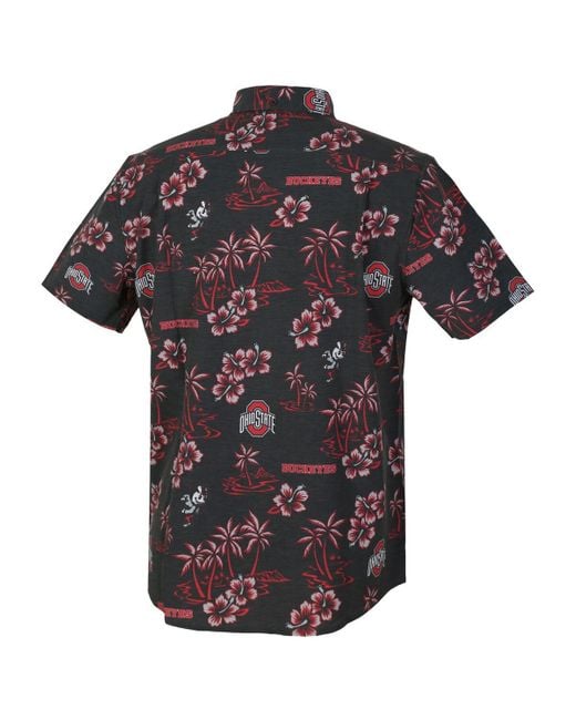 Reyn Spooner Black Ohio State Buckeyes Kekai Classic Tri-blend Button-down Shirt for men