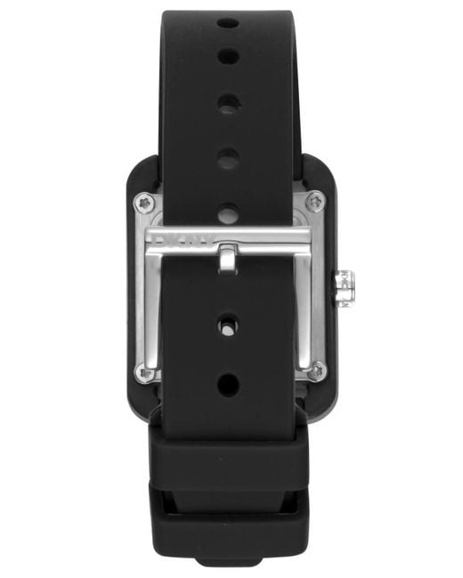 DKNY Black City Silicone Strap Watch