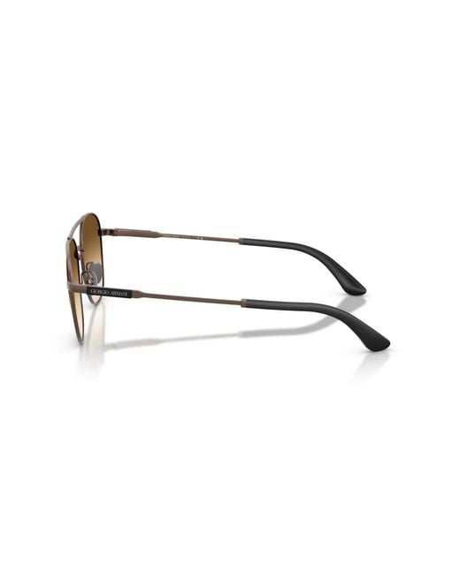 Giorgio Armani White Rectangle Sunglasses for men