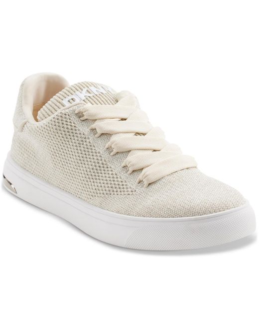 DKNY White Abeni Lace-up Low-top Sneakers