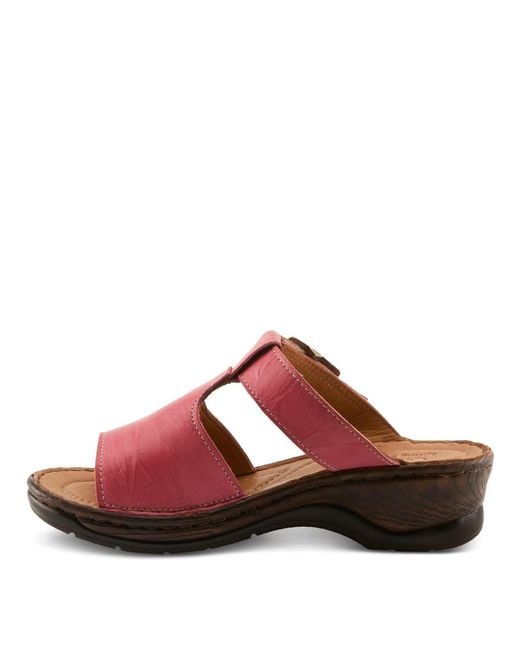 Spring Step Pink Saphique Slides