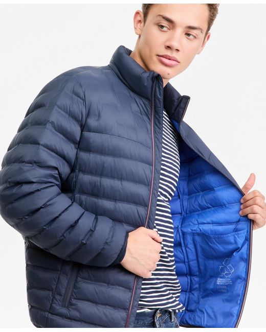 Tommy Hilfiger Blue Real Down Packable Jacket for men