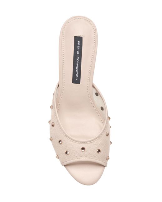 French Connection Pink Rochelle Mesh Kitten Heel