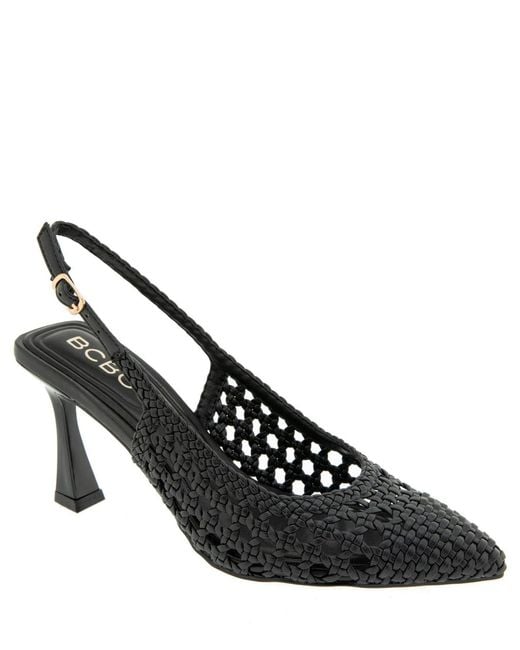 BCBGMAXAZRIA Black Issa Woven Pump