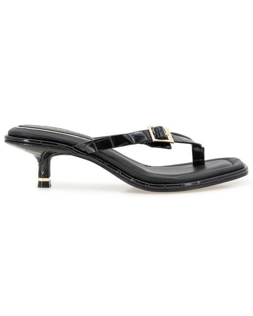 Kenneth Cole Black Gillie Kitten Heel Sandals
