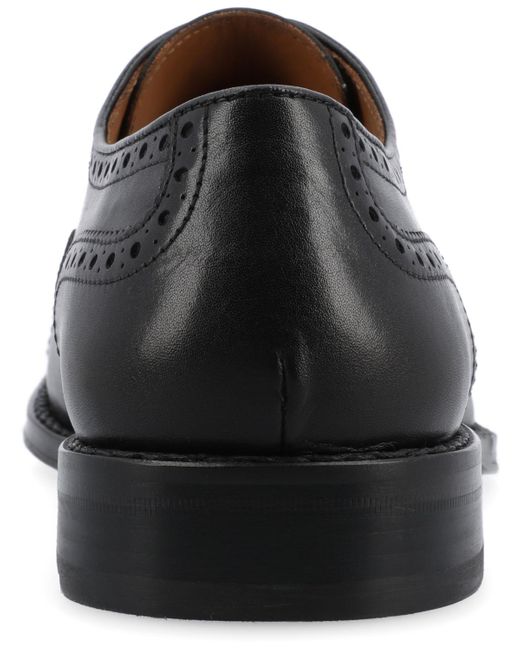 Taft Black Noah Lace-up Dress Cap-toe Shoe for men