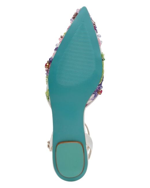 Betsey Johnson Metallic Garbo Jeweled Mesh Flats