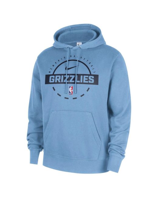 Nike Blue Memphis Grizzlies 2025/26 Authentic Practice Club Pullover Hoodie for men