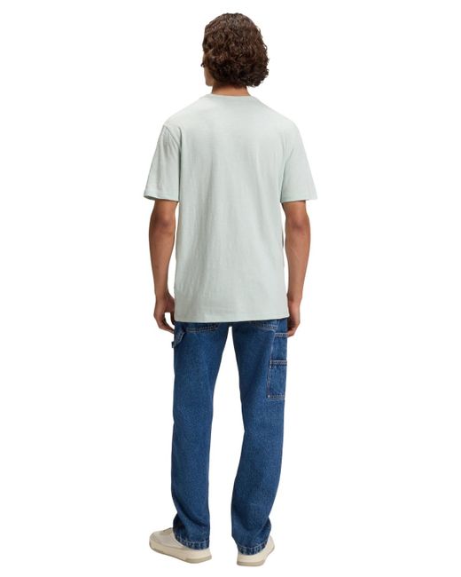Boss White Boss By Slub Cotton Regular-fit Logo T-shirt for men