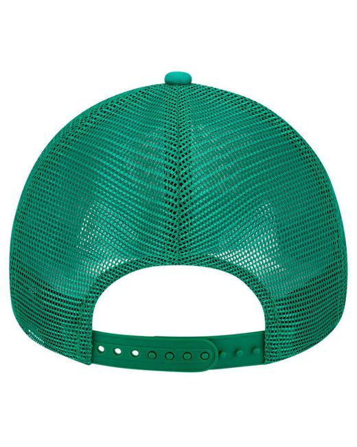 KTZ Green Oakland Athletics Retro Wordmark 9forty A-frame Trucker Adjustable Hat for men