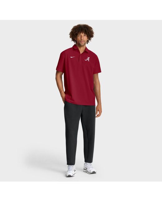Nike Red Alabama Tide 2025 Coaches Sideline Polo Shirt for men