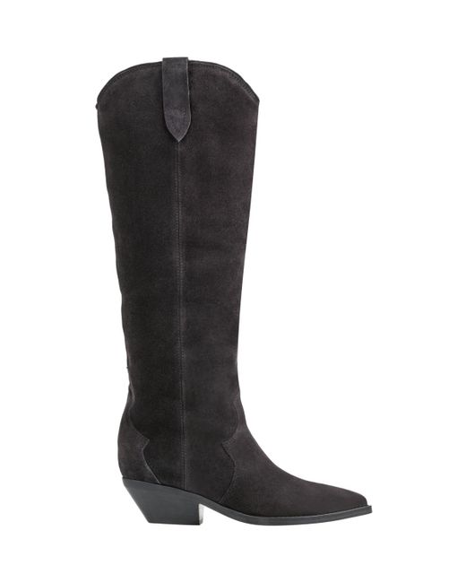 Marc Fisher Black Ander Pointy Toe Block Heel Knee High Dress Boots