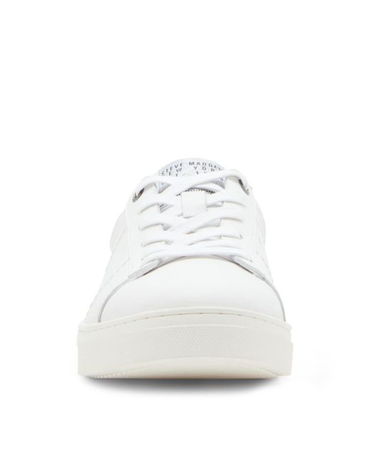 Steve Madden White Nickai Fashion Sneaker for men
