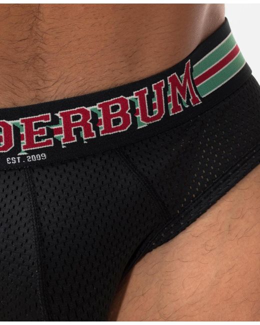 Rounderbum Black Varsity Package Brief for men