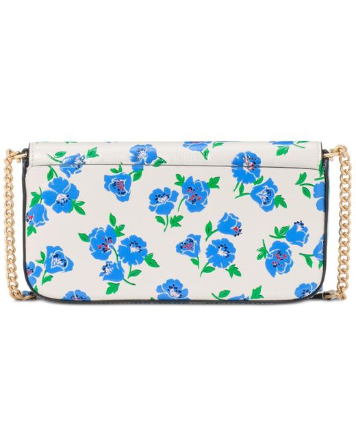 Kate Spade Blue Devin Flap Chain Wallet